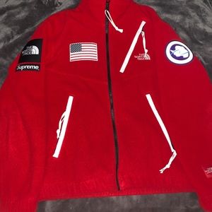 red supreme x The north face expedition
